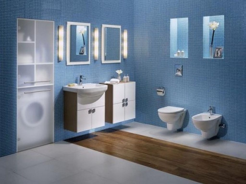 Un baño azul: la idea que cada vez gusta más - yaencontre